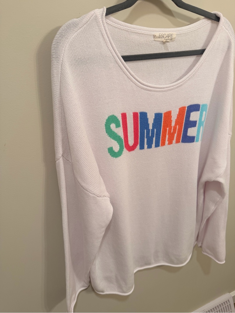 Escape White 'SUMMER' Graphic Sweater